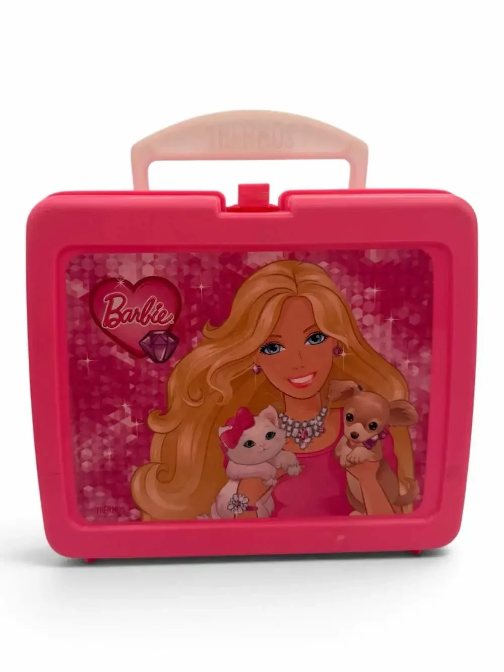 Thermos Barbie Plastic Lunchbox with Pets Graphic